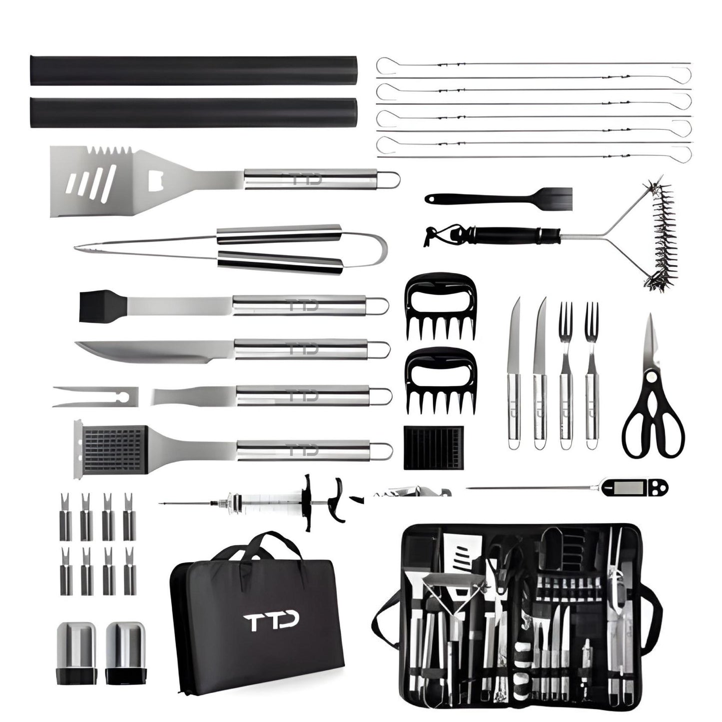 TTD® Premium BBQ Accessories Set 30-piece Including Storage Bag