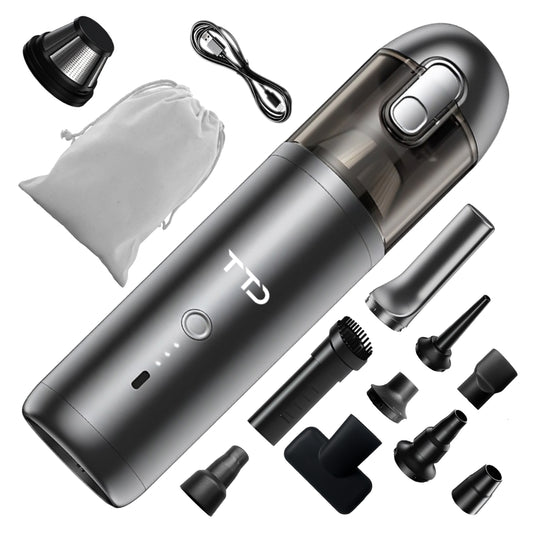 TTD® Premium Auto Stofzuiger Draadloos en Oplaadbaar - 17.000 Pa - Kruimeldief Snoerloos - Handstofzuiger - Blazen & Zuigen - Hittebestending - Compact design - Met HEPA-filter