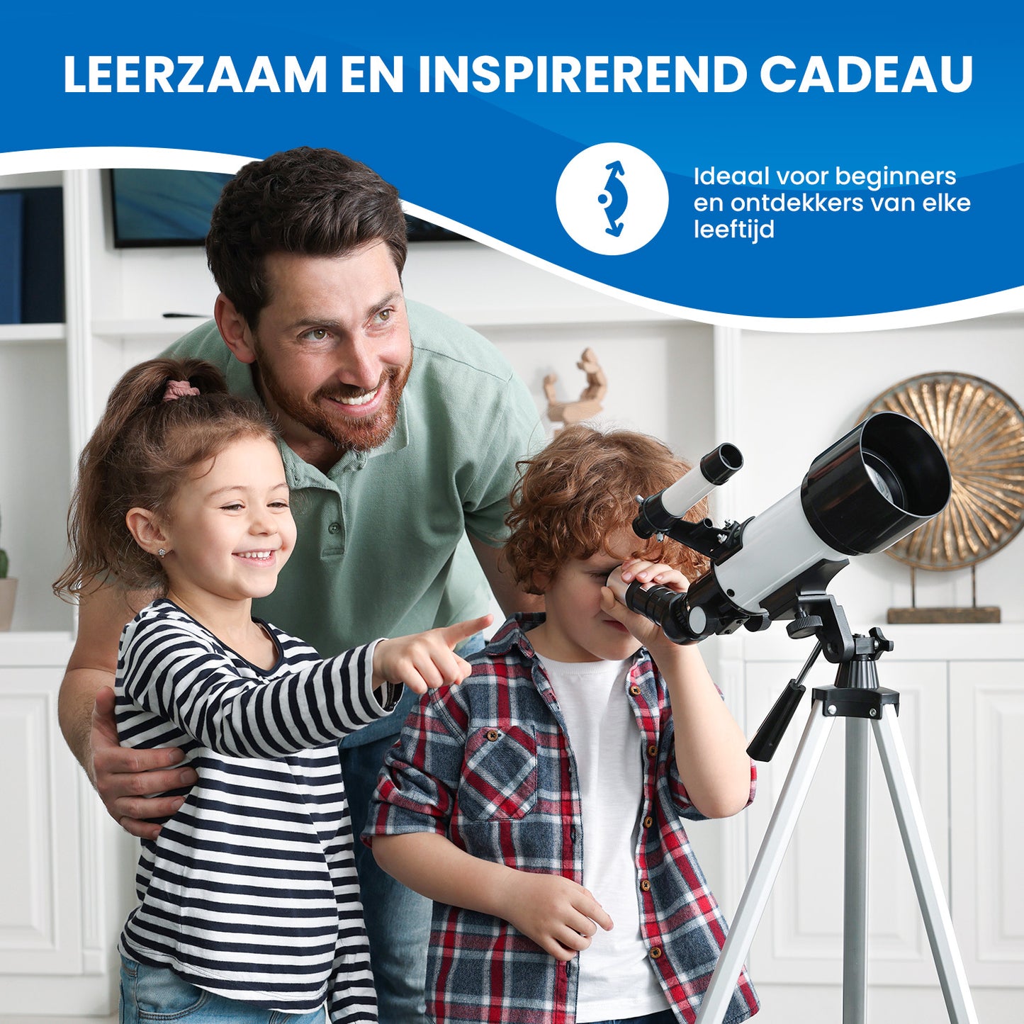 TTD® Sterrenkijker Telescoop voor Kinderen en Volwassenen – 333x Zoom – HD 70 mm Lens – Met Statief - Weerbestendig