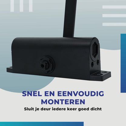 Gtrise Verstelbare Deurdranger voor Binnen & Buiten – Medium -Deurveer – Deursluiter - t/m 60KG –Hardmetaal 1x