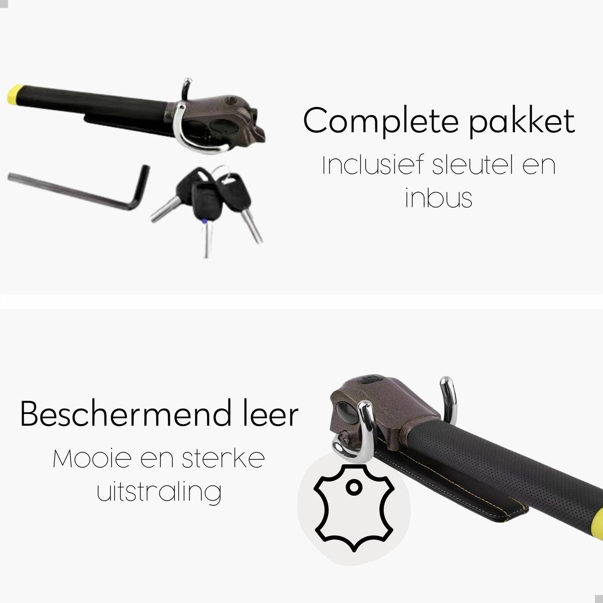 Gtrise Stuurslot Voor Auto - Stoplock - Auto - Camper - Pro - Met Ebook & Opbergtas