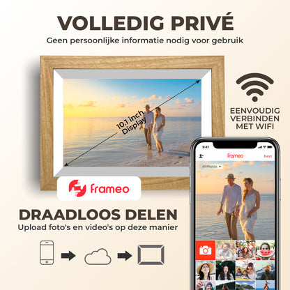 BestHome® Premium Digitale Fotolijst 32GB - 10.1 inch - Touchscreen - Gebruiksvriendelijk - Fotokader - Glazen HD+ Display - Digitaal Fotolijstje - Met Wifi en Frameo App