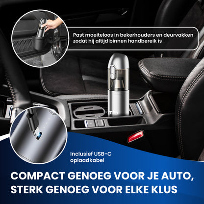 TTD® Premium Auto Stofzuiger Draadloos en Oplaadbaar - 17.000 Pa - Kruimeldief Snoerloos - Handstofzuiger - Blazen & Zuigen - Hittebestending - Compact design - Met HEPA-filter