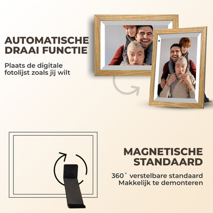 BestHome® Premium Digitale Fotolijst 32GB - 10.1 inch - Touchscreen - Gebruiksvriendelijk - Fotokader - Glazen HD+ Display - Digitaal Fotolijstje - Met Wifi en Frameo App