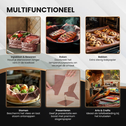 TTD® Butcher Paper XXL - 53 meter - Professioneel 100% Natuurlijk Slagerspapier van Houtpulp - BBQ Accesoires - Barbecue - Houtvezels - Ongecoat Slagerspapier