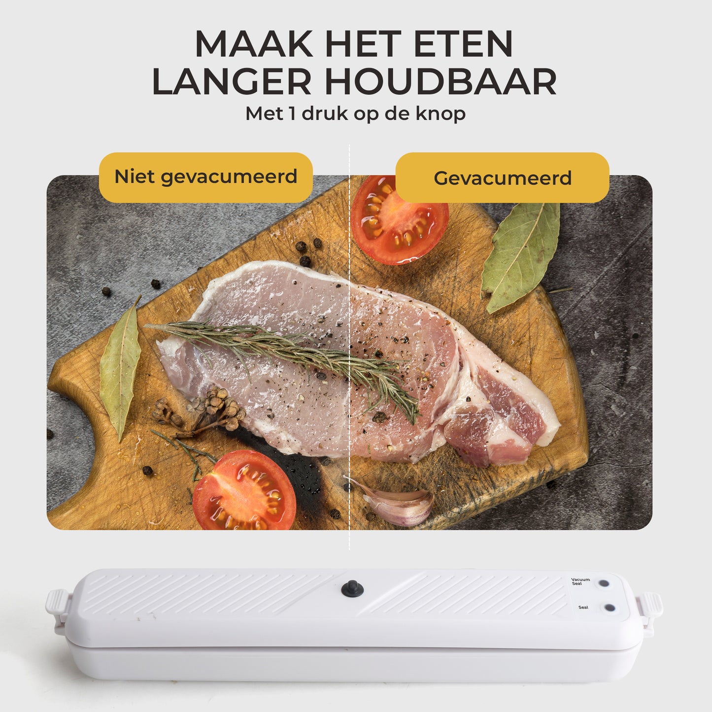 Gtrise - Vacumeermachine - 10 vacumeerzakken - Eenvoudig - Vacuum Sealer - Vacuümmachine - Voor Alle Soorten Voedsel