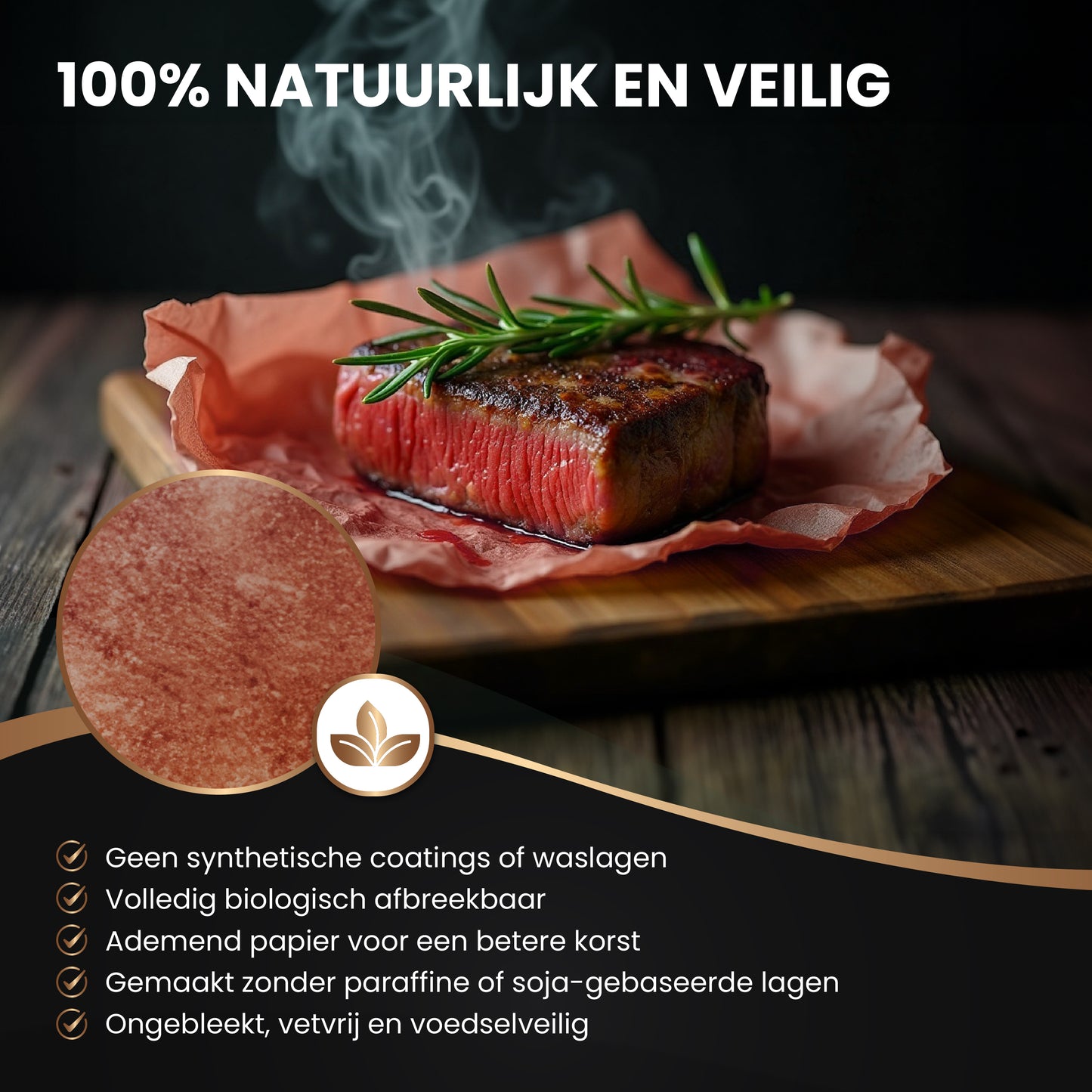 TTD® Butcher Paper XXL - 53 meter - Professioneel 100% Natuurlijk Slagerspapier van Houtpulp - BBQ Accesoires - Barbecue - Houtvezels - Ongecoat Slagerspapier