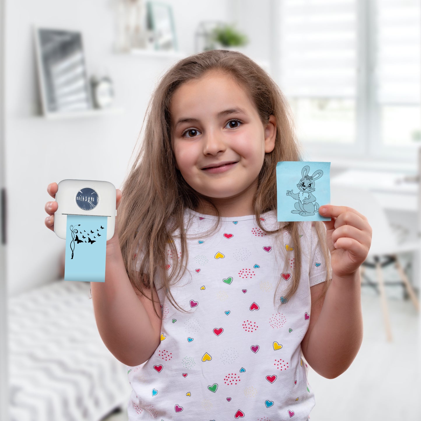 HeppieBabie Bluetooth Pocket Printer - Mini Printer - Sticker - Mobiele Fotoprinter - Incl 16 Papierrollen