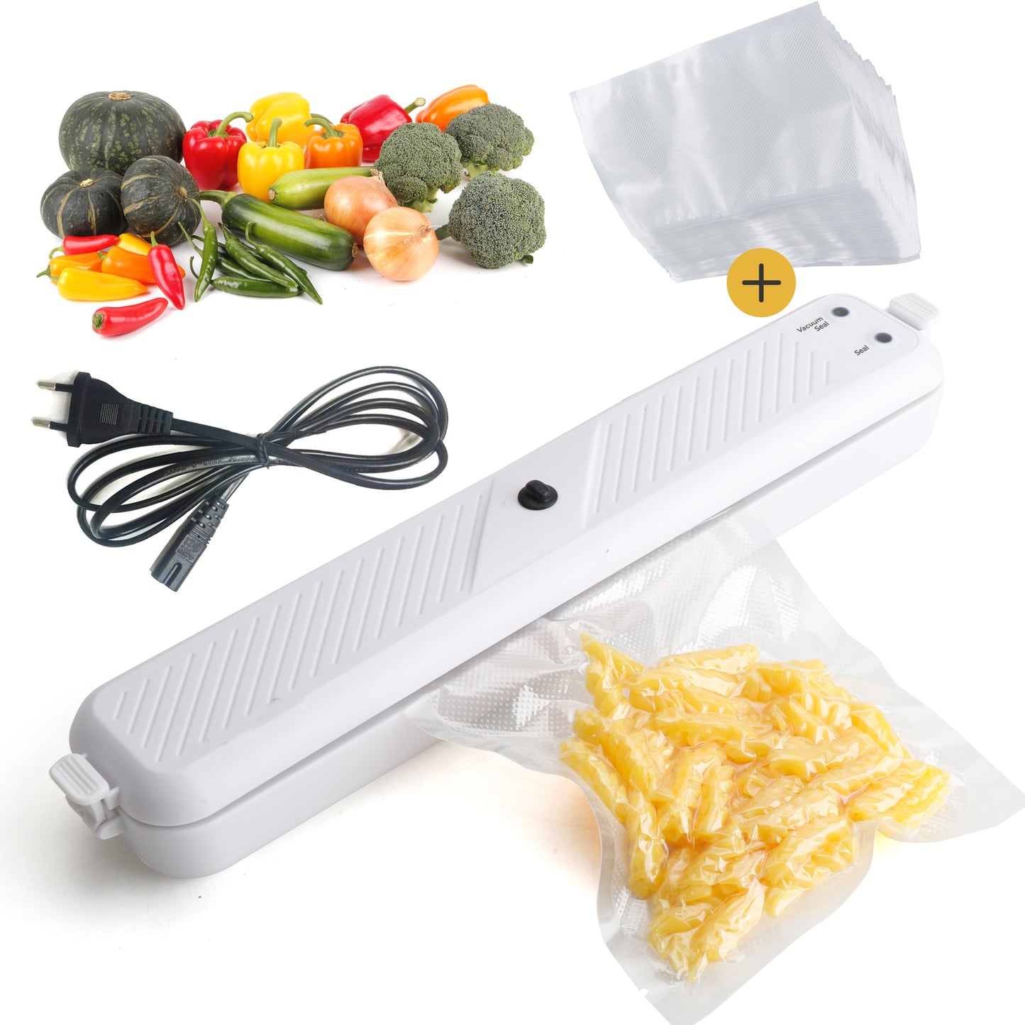 Gtrise - Vacumeermachine - 10 vacumeerzakken - Eenvoudig - Vacuum Sealer - Vacuümmachine - Voor Alle Soorten Voedsel