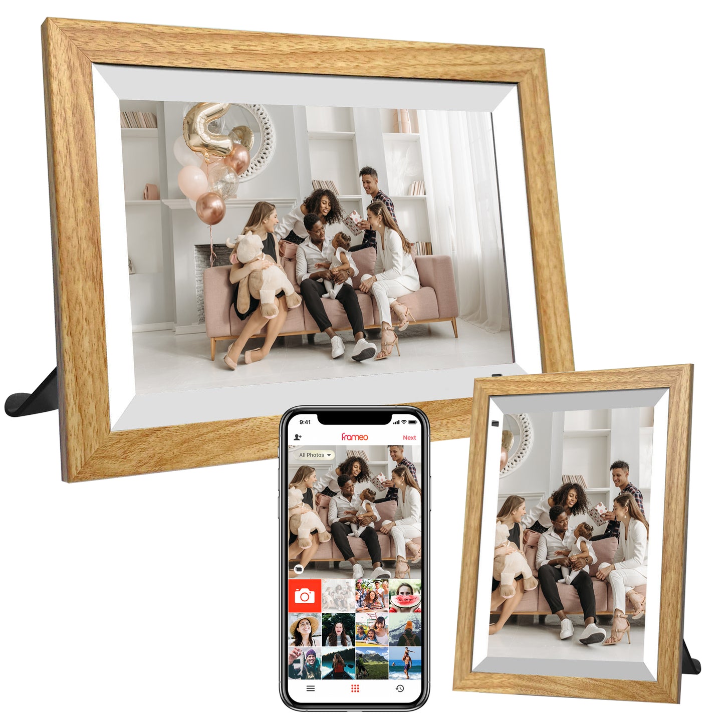 BestHome® Premium Digitale Fotolijst 32GB - 10.1 inch - Touchscreen - Gebruiksvriendelijk - Fotokader - Glazen HD+ Display - Digitaal Fotolijstje - Met Wifi en Frameo App
