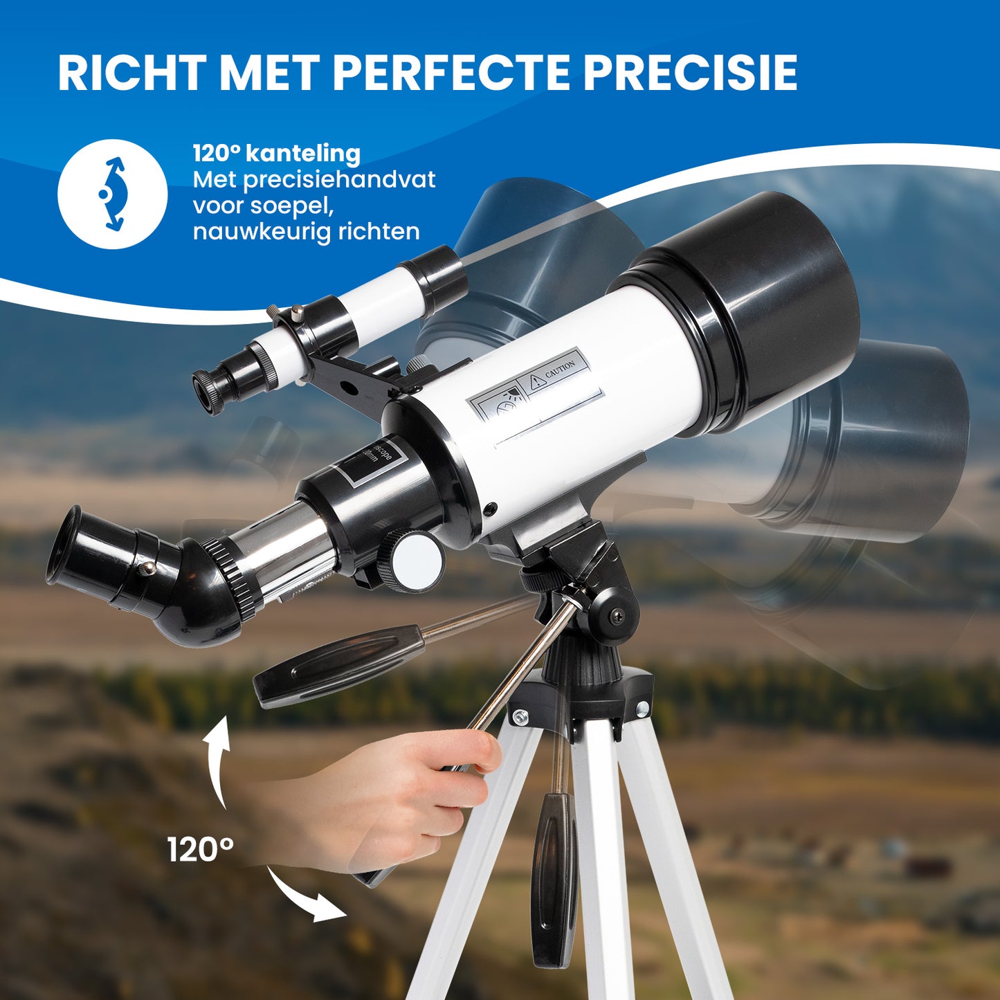 TTD® Sterrenkijker Telescoop voor Kinderen en Volwassenen – 333x Zoom – HD 70 mm Lens – Met Statief - Weerbestendig