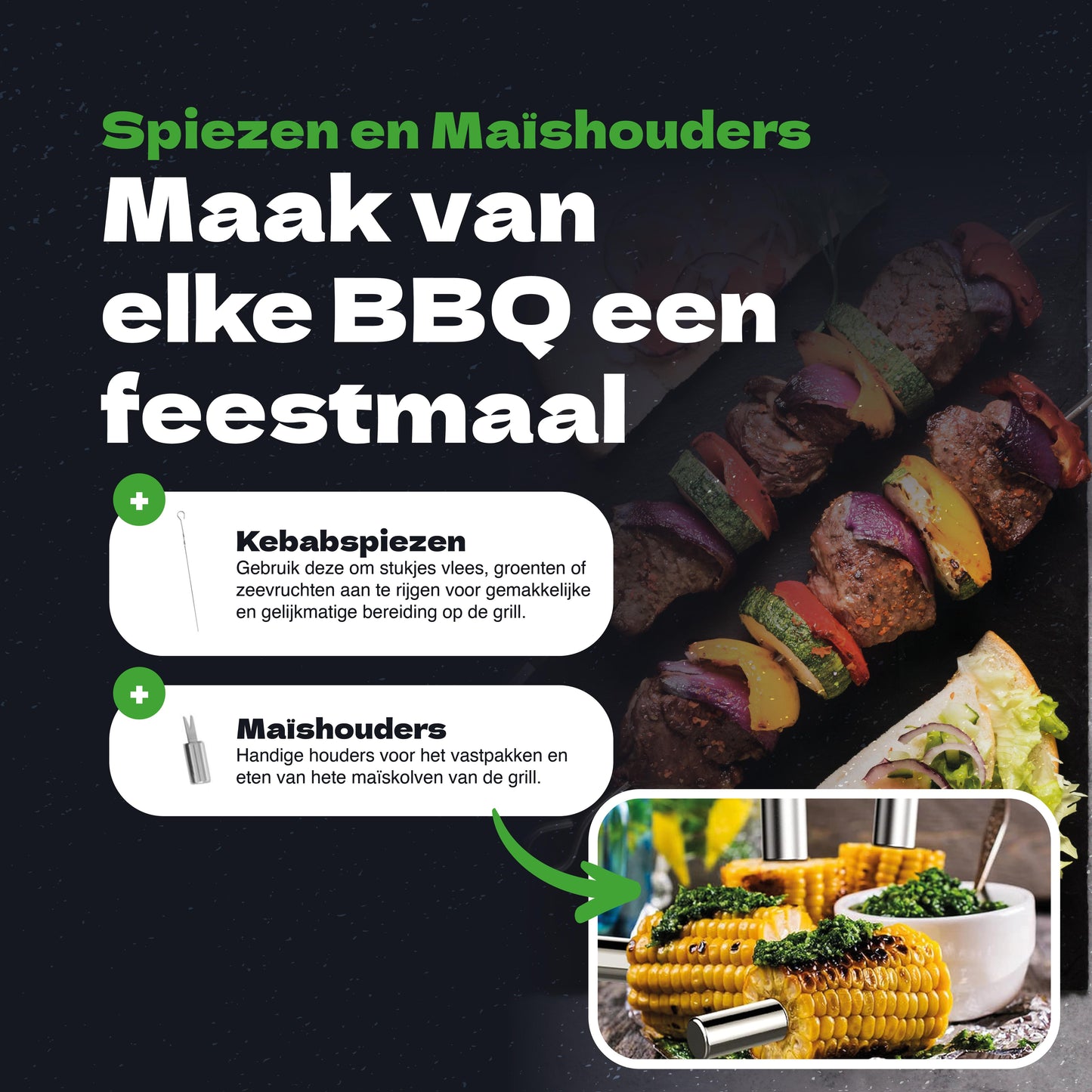 TTD® Premium BBQ Accesoires Set 40-delig - BBQ Gereedschapset RVS - Barbecue Accessoires - BBQ Tang - BBQ Spatel - Inclusief BBQ Thermometer en Schoonmaak Borstel - Inclusief Opbergtas