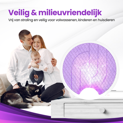 TTD® Opvouwbare Elektrische Vliegenmepper - Vliegenvanger en Muggenvanger - Opvouwbaar en Ophangbaar - Muggenlamp - UV-Licht