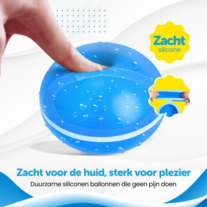 TTD® Herbruikbare Waterballonnen Zelfsluitend - 6 Stuks - 16 Magneten - Zachte Siliconen - Milieuvriendelijk - Voor Kinderen en Volwassenen