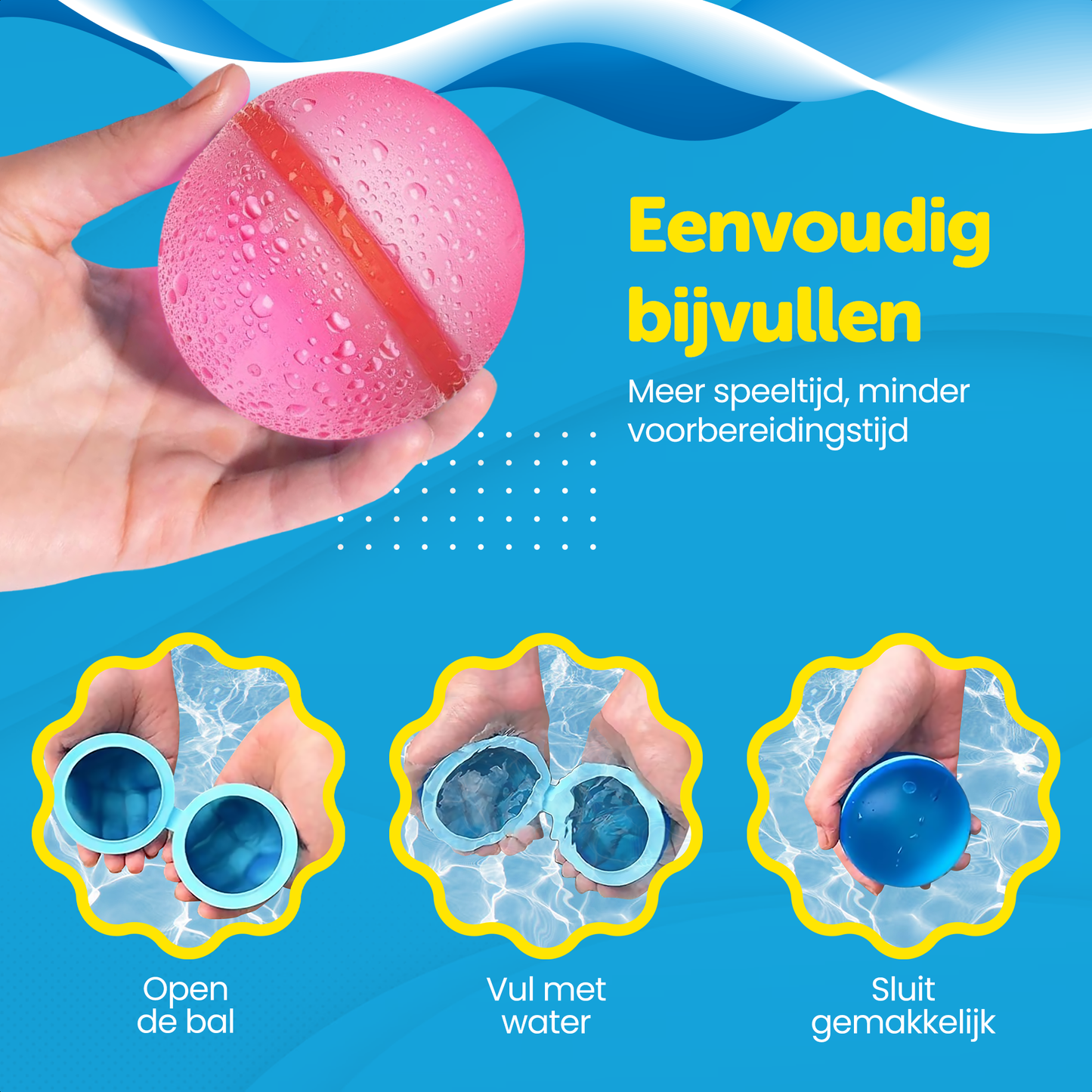 TTD® Herbruikbare Waterballonnen Zelfsluitend - 6 Stuks - 16 Magneten - Zachte Siliconen - Milieuvriendelijk - Voor Kinderen en Volwassenen