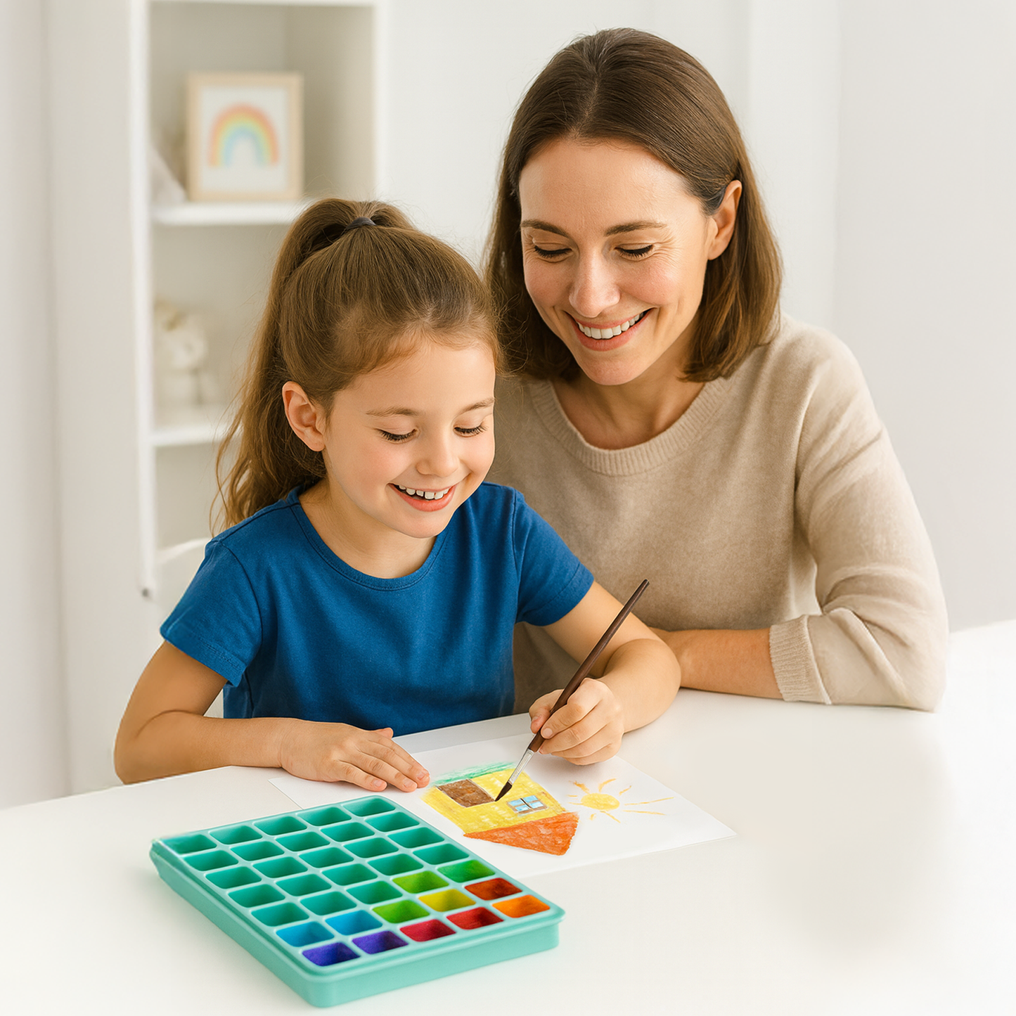 TTD® Luxe IJsblokjesvorm met Deksel - Set van 2 Stuks - 40 + 40 Kleinere Vierkante IJsblokjes - 100% Siliconen - BPA Vrij - IJsklontjes Vorm