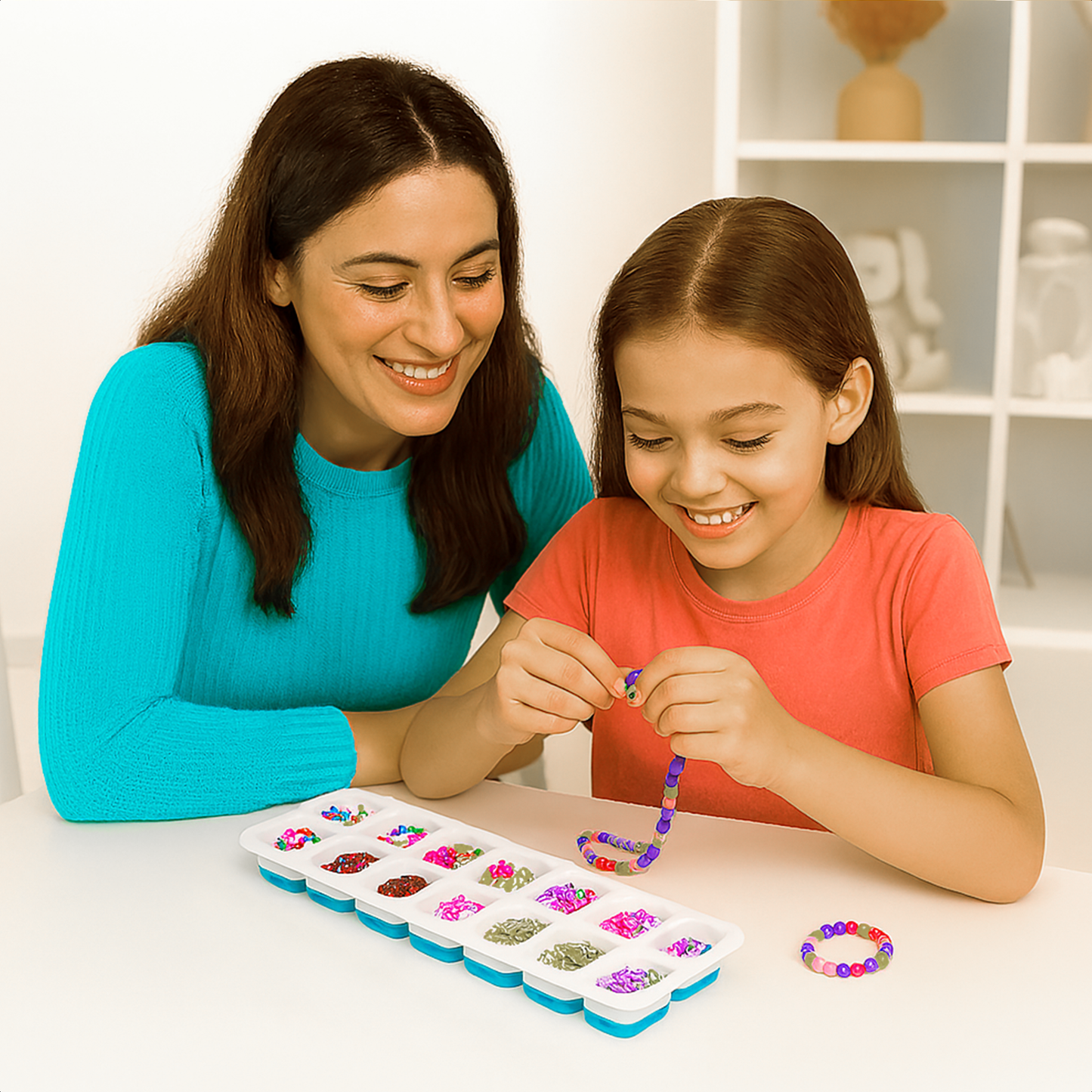 TTD® Siliconen IJsblokjesvorm met Deksel - Set van 4 - 14 x 4 IJsblokjes - Stapelbaar - BPA Vrij - IJsblokjes Zijn Makkelijk uit te Drukken