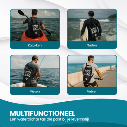 TTD® Waterdichte Tas - Waterproof Drybag - Opberg Zak - 15 L - Outdoor Tas - Zwart