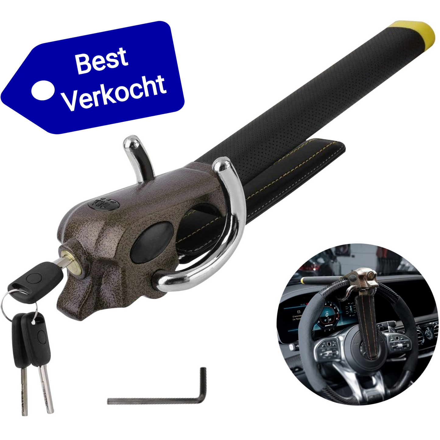 Gtrise Stuurslot Voor Auto - Stoplock - Auto - Camper - Pro - Met Ebook & Opbergtas